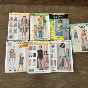 Simplicity Girl's&Boys Sewing Pattern Template, Lot Of 7, Uncut - Picture 1 of 8