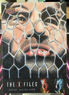 2018 Upper Deck X-Files Mulder Black Oil Sketch Paul Shiers 1/1 [y0555] Foto 1 de 2