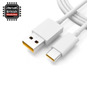 OPPO SuperVOOC USB Type-C Fast Charging Cable 6.5A 2M White Orange Plug - Picture 1 of 5