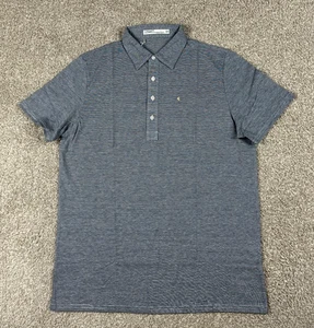 Criquet Polo Shirt Mens Large Blue Gray Short Sleeve Organic Cotton Golf Casual - Picture 1 of 9