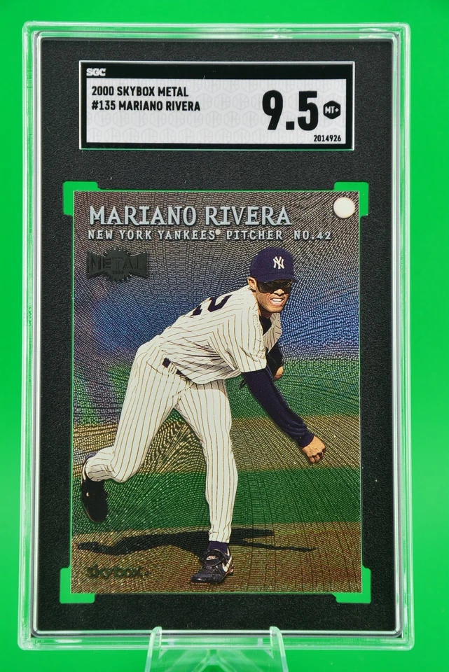 Skybox Metal #135 2000 Mariano Rivera New York Yankees Salón de la fama SGC 9,5 Foto 1 de 2