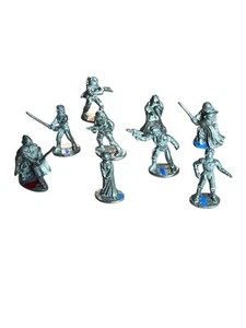 Lot 9 Vtg 1997 1998 Monopoly Game playing pieces STAR WARS Mini Figures PEWTER - Picture 1 of 2