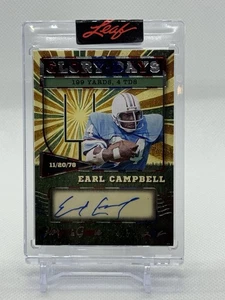 2025 LEAF GLORY OF THE GAME EARL CAMPBELL AUTO /5 Glory Days - Picture 1 of 2