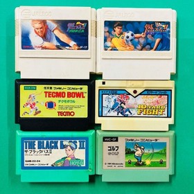 [Cassette only] [Set of 6] Famicom Moero!! Pro Tennis Moero!! Pro Soccer Tecmo