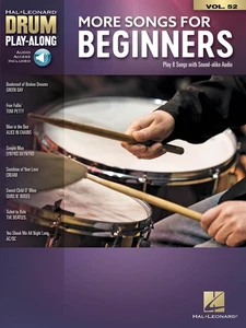 More Songs for Beginners Drum Play-Along Vol 52 Sheet Music Book Online Audio - Picture 1 of 1