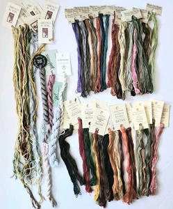 LOT OF 58 SKEINS FLOSS WEEKS DYE WORKS, SAMPLER THREADS, CRESCENT COLOURS, MORE - Picture 1 of 6