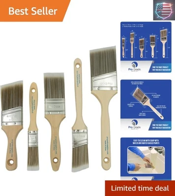 Juego de pinceles de pintura de 5 piezas - Cepillos planos y angulares para interior y exterior Foto 1 de 4