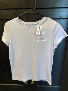 NWT Old Navy "Sun Kissed" Girl's Short Sleeve Embroidered T-Shirt XL - FREE SHIP - Picture 1 of 4