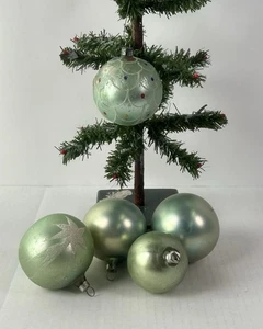 1945/25 5x alter Weihnachtsschmuck Christbaumschmuck Kugeln pastell - Picture 1 of 7