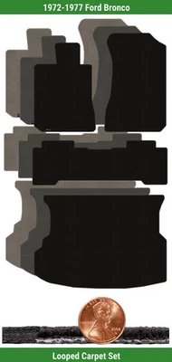 Juego de alfombrillas clásicas personalizadas para Ford Bronco 1972-1977 (4 piezas) #LTA Foto 1 de 4