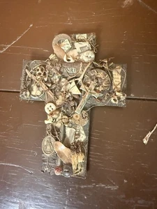 1992 Shelley Trinket Jesus Christian Cross Home Interior Decoration Memory Art - Picture 1 of 6