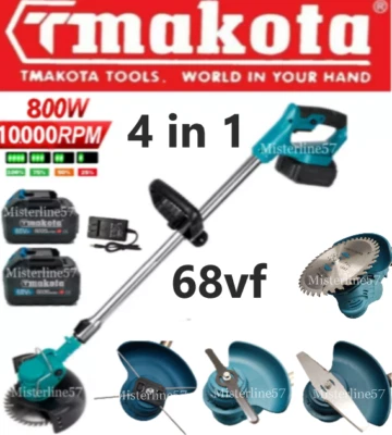 MAKOTA TMAKOTA Decespugliatore A Batteria Elettrico 4 in 1 68Vf Tagliaerba Tagliabordi Rasaerba