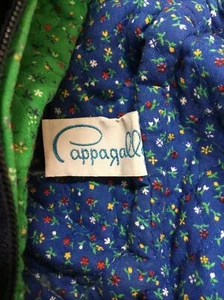 RARE Vintage ‘70’s Pappagallo Quilted Handbag Tote Green Floral Blue - Picture 1 of 12