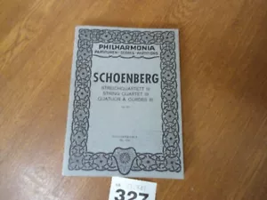 SCHOENBERG String Quartet No.3 Op.30 - No.228 Philharmonia Orchestra Study Score - Picture 1 of 14