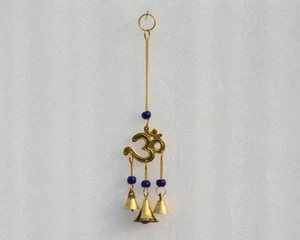 Campane da appendere regalo Navratri ottone tema Om arredamento casa religioso indù Feng ShuI - Foto 1 di 3