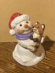 New Hallmark Keepsake Snow Buddies 1999 Christmas Tree Ornament Snowman & Fox - Picture 1 of 24