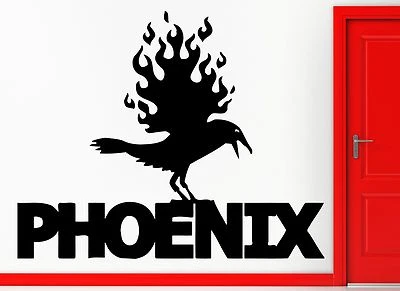 Wall Stickers Vinyl Decor Phoenix Fire Bird Mythical Fairytale Legend (ig227) - Image 1 of 3