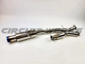 Burnt Tip 350Z Z33 350 Z 03-09 Single Muffler 4" Exit Catback Exhaust System