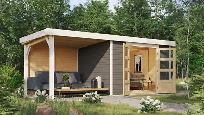 Gartenhaus Holz 19mm Gerätehaus Geräteschuppen Askola 5 in Varianten 302x246cm - Bild 1 von 4