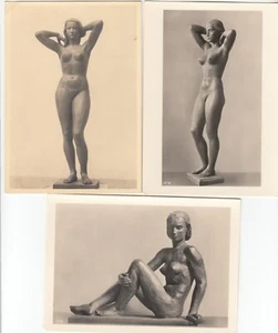 Adolf Abel Lot 3 AK alt Erotik in der Kunst Skulptur 2411136 - Picture 1 of 2