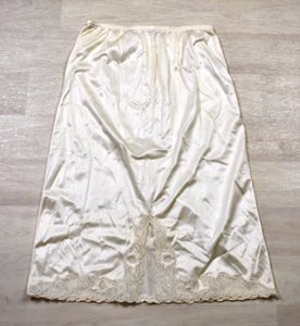70er Sears Nylon Halb Rock Slip elfenbein creme klassisch feminin Spitzenborte Vintage 70er - Bild 1 von 6