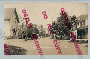 South Tamworth NEW HAMPSHIRE RPPC c1915 GENERAL STORE Gas Station GHOST TOWN NH - Picture 1 of 5