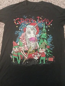 Rare GREEN DAY "Santa's Elves' Unicorn" T-shirt 2019 LIMITED RUN  M CHRISTMAS - Picture 1 of 7