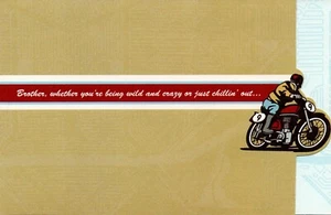 HAPPY BIRTHDAY Card, FOR BROTHER by American Greetings, motorcycle + Envelope - Picture 1 of 5