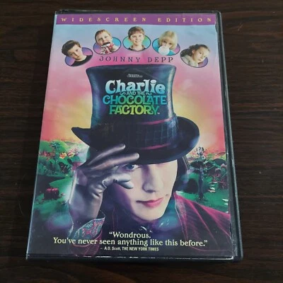 Charlie And The Chocolate Factory (DVD, 2005 Warner Bros) Johnny Depp  - Image 1 of 3