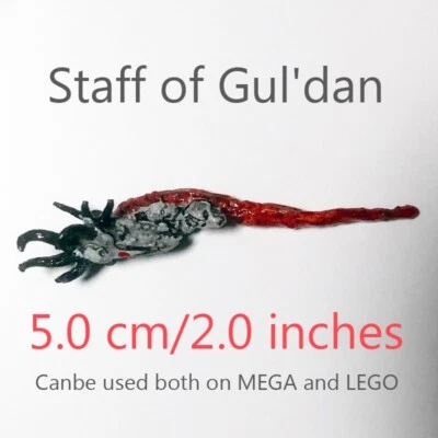 Mega Bloks Construx World of Warcraft Style Staff Of Gul'dan *HANDMADE* Weapon - Image 1 of 3