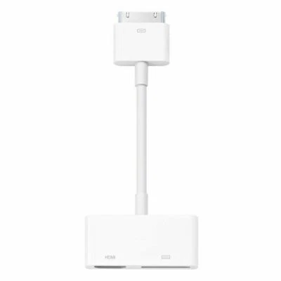 OEM Apple 30-Pin Digital AV Adapter White MD098AM/A HDMI-compatible iPhone 4/4s - Image 1 of 3