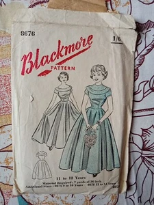 Complete Size 11 To 12 Years Vintage Sewing Pattern Blackmore 8676 - Picture 1 of 11