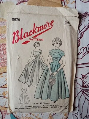Complete Size 11 To 12 Years Vintage Sewing Pattern Blackmore 8676 - Image 1 of 4