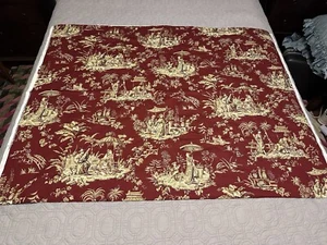 “Mandarin” Toile Fabric By Kingsway Fabrics With Rose guard Finish 2 Yards, 10” - Picture 1 of 7