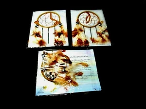 Dream Catcher Wind-chime Lot 3 Piece Feathers Beads 4" - Picture 1 of 4
