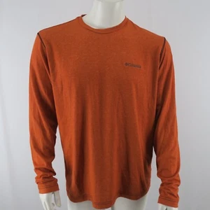 Columbia Omni Wick Base Layer Long Sleeve Shirt Mens Medium Orange - Picture 1 of 5