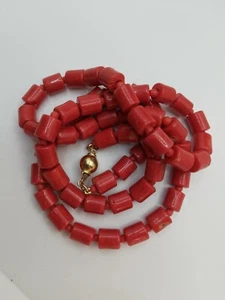 Collana di Corallo Naturale Barilotti 8mm ANNI '50-'60 Susta ORO 18KT- 47gr - Imagen 1 de 8