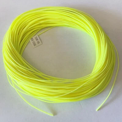Fly Line Peso Flotante Adelante 3WT con Extremos Cortados, Amarillo Fluorescente, 100 pies Foto 1 de 2