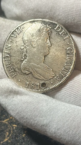 182X Zs RG Mexico Silver 8 Reales Genuine Antique Spanish Colonial Dollar Coin Cover