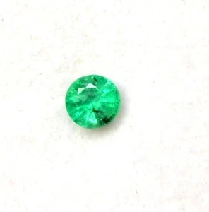 4.25 mm Certified Natural Emerald Round Cut 0.32 CTS Unheated Loose Gemstone - Picture 1 of 6
