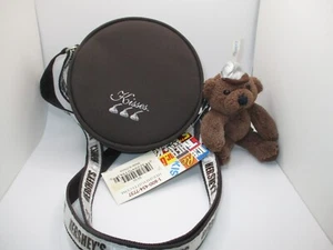 NEW Hershey's Kisses Round Cross Body Logo Strap Plush Bear Purse With Tags - Picture 1 of 6