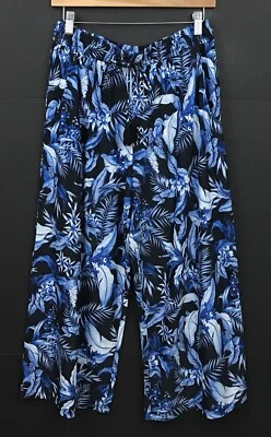 Tommy Bahama Azul Hawaiano Estampado Floral Pierna Ancha Natación Encubrimiento Pantalones Talla M Foto 1 de 4