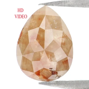 Diamante natural suelto corte pera de 1,50 quilates 9,45 mm amarillo marrón pera diamante LQ2689 - Imagen 1 de 8