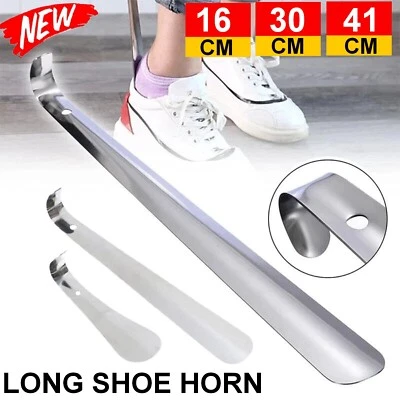 16cm/30cm/41cm Shoe Horn Long Handle Shoehorn Stainless Steel Lifter Tool - image 1 of 4