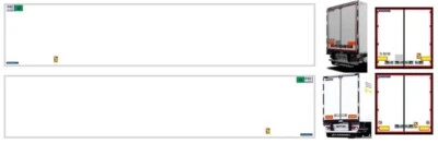 Nuova Grafica adesiva trasparente Lamberet SR2 semirimorchi frigo Herpa 1/87  - Immagine 1 di 3