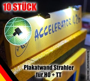 10x Advertising Poster Jets Plakatstrahler LED Plakatbeleuchtung H0 Tt Warm L11 - Picture 1 of 4