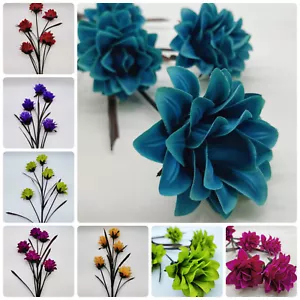 Langstielige Seidendrachenblume mit 5 Köpfen perfekt für Hochzeiten Garten Körbe - Bild 1 von 7