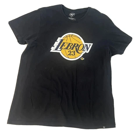 lebron james la lakers 47 brand t shirt size L Has Some Ware See Photos Cover
