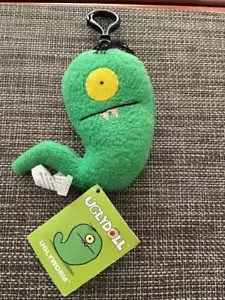 NOS Uglydoll Green Uglyworm new with tag 4" Clip on Keychain Horvath - Picture 1 of 2