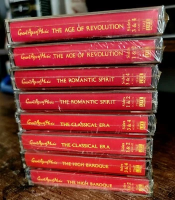 Time Life Music Presents "Great Ages Of Music" 8 Sealed Cassette Bundle 1984  - Image 1 of 4